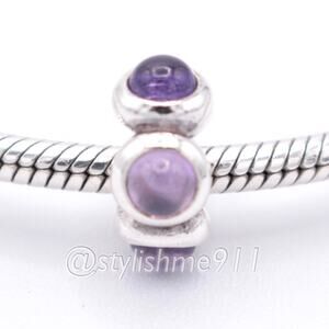 Rare Authentic Pandora Amethyst Cabochon Charm - 790538AM
